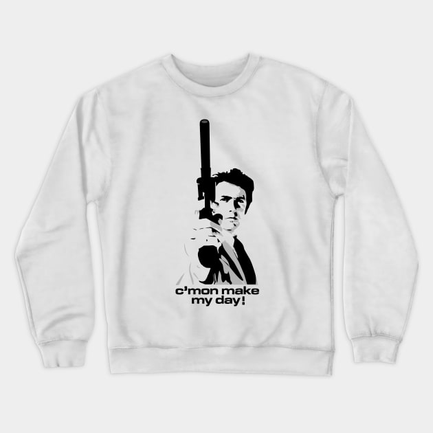 Dirty Harry - Make my day Crewneck Sweatshirt by Gabriel Pastor Store